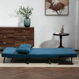 Velvet 2 Seater Sofa Bed 102cm Wide With 2 Pillows - Velmora