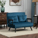 Velvet 2 Seater Sofa Bed 102cm Wide With 2 Pillows - Velmora