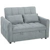 Velvet 2 Seater Sofa Bed 124.5cm Wide With 2 Pillows - Velmora
