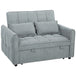 Velvet 2 Seater Sofa Bed 124.5cm Wide With 2 Pillows - Velmora