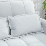 Velvet 2 Seater Sofa Bed 124.5cm Wide With 2 Pillows - Velmora