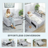 Velvet 2 Seater Sofa Bed 124.5cm Wide With 2 Pillows - Velmora