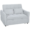 Velvet 2 Seater Sofa Bed 124.5cm Wide With 2 Pillows - Velmora