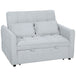 Velvet 2 Seater Sofa Bed 124.5cm Wide With 2 Pillows - Velmora