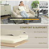 Velvet 2 Seater Sofa Bed 124.5cm Wide With 2 Pillows - Velmora