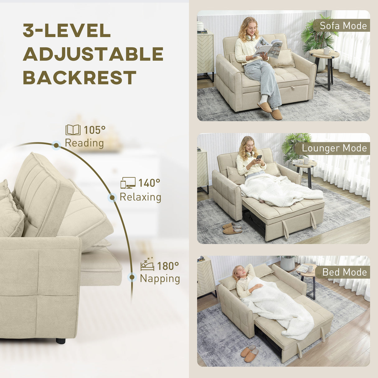 Velvet 2 Seater Sofa Bed 124.5cm Wide With 2 Pillows - Velmora