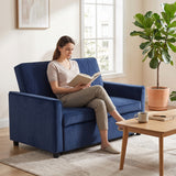 Velvet 2 Seater Sofa Bed 130cm Wide With 2 Pillows - Velmora