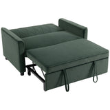 Velvet 2 Seater Sofa Bed 130cm Wide With 2 Pillows - Velmora