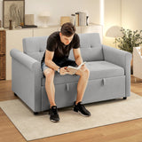Velvet 2 Seater Sofa Bed 141cm Wide - Velmora