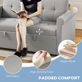 Velvet 2 Seater Sofa Bed 141cm Wide - Velmora