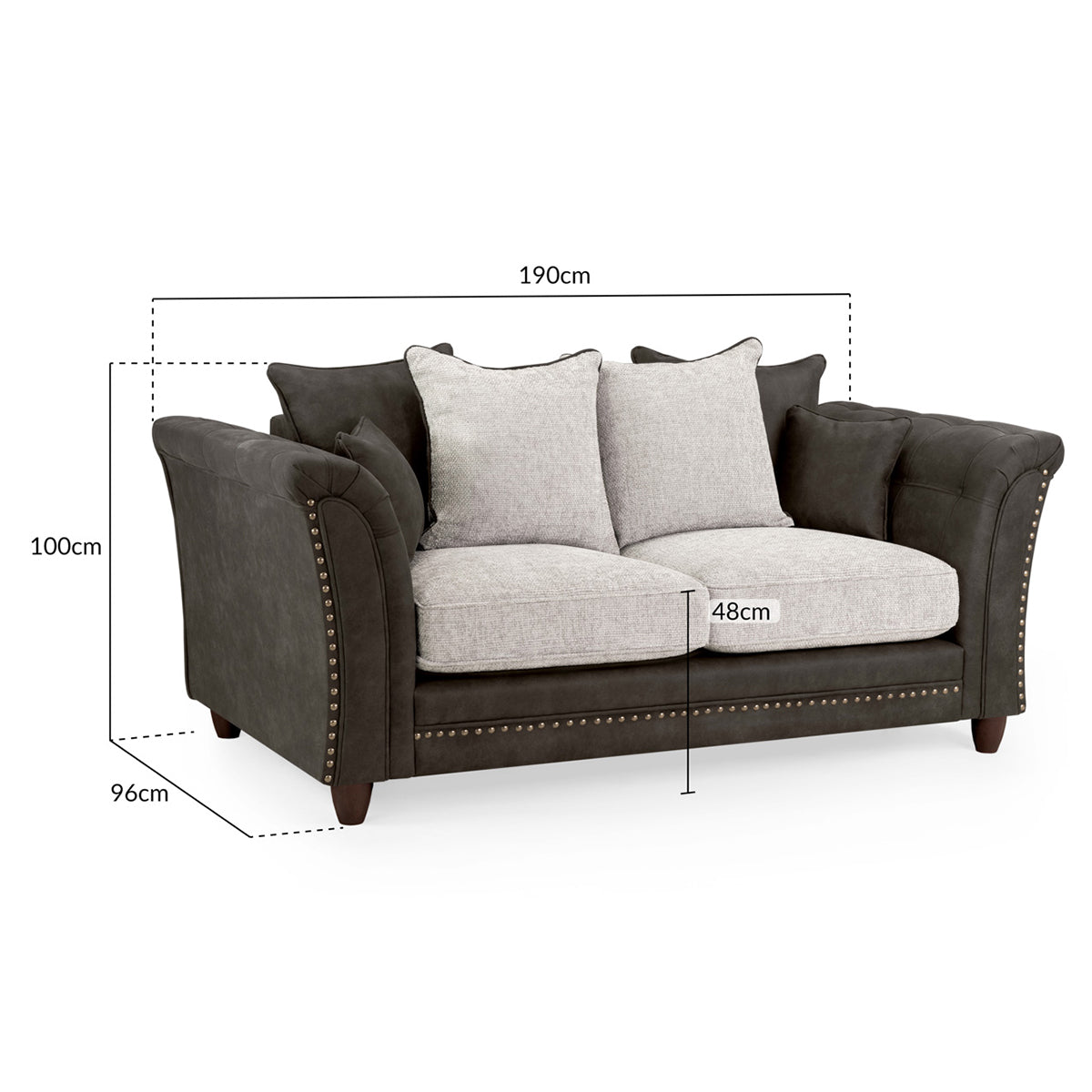Velvet 2 Seater Sofa - Bella
