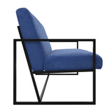 Velvet 2 Seater Sofa With Black Metal Frame - Chance