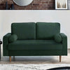 Velvet 2 Seater Sofa With Bolster Cushions - Henley