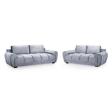 Velvet 3 + 2 Seater Sofa Set - Azzuro