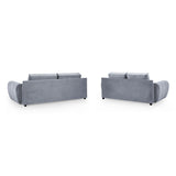 Velvet 3 + 2 Seater Sofa Set - Azzuro
