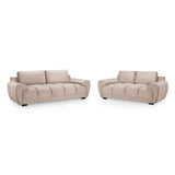 Velvet 3 + 2 Seater Sofa Set - Azzuro