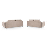 Velvet 3 + 2 Seater Sofa Set - Azzuro
