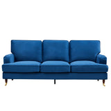 Velvet 3 Seater Sofa 218cm Wide - Kensington Home