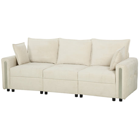 Velvet 3 Seater Sofa 228cm Wide With Lift Up Storage - Velmora