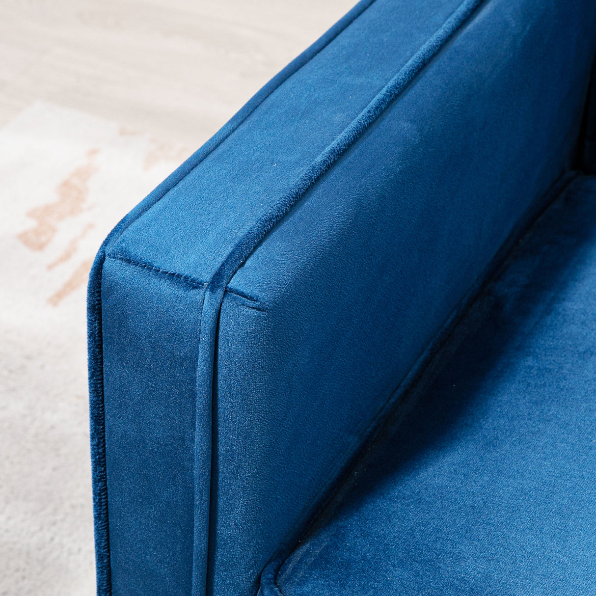 Velvet 3 Seater Sofa Bed 189cm Wide With Wooden Legs - Velmora