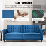 Velvet 3 Seater Sofa Bed 189cm Wide With Wooden Legs - Velmora