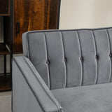 Velvet 3 Seater Sofa Bed 189cm Wide With Wooden Legs - Velmora