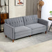 Velvet 3 Seater Sofa Bed 189cm Wide With Wooden Legs - Velmora