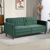 Velvet 3 Seater Sofa Bed 189cm Wide With Wooden Legs - Velmora