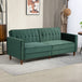 Velvet 3 Seater Sofa Bed 189cm Wide With Wooden Legs - Velmora