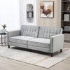 Velvet 3 Seater Sofa Bed 189cm Wide With Wooden Legs - Velmora