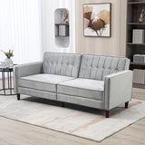 Velvet 3 Seater Sofa Bed 189cm Wide With Wooden Legs - Velmora