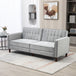 Velvet 3 Seater Sofa Bed 189cm Wide With Wooden Legs - Velmora