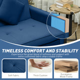 Velvet 3 Seater Sofa Bed 196cm Wide With 2 Pillows - Velmora