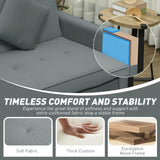 Velvet 3 Seater Sofa Bed 196cm Wide With 2 Pillows - Velmora
