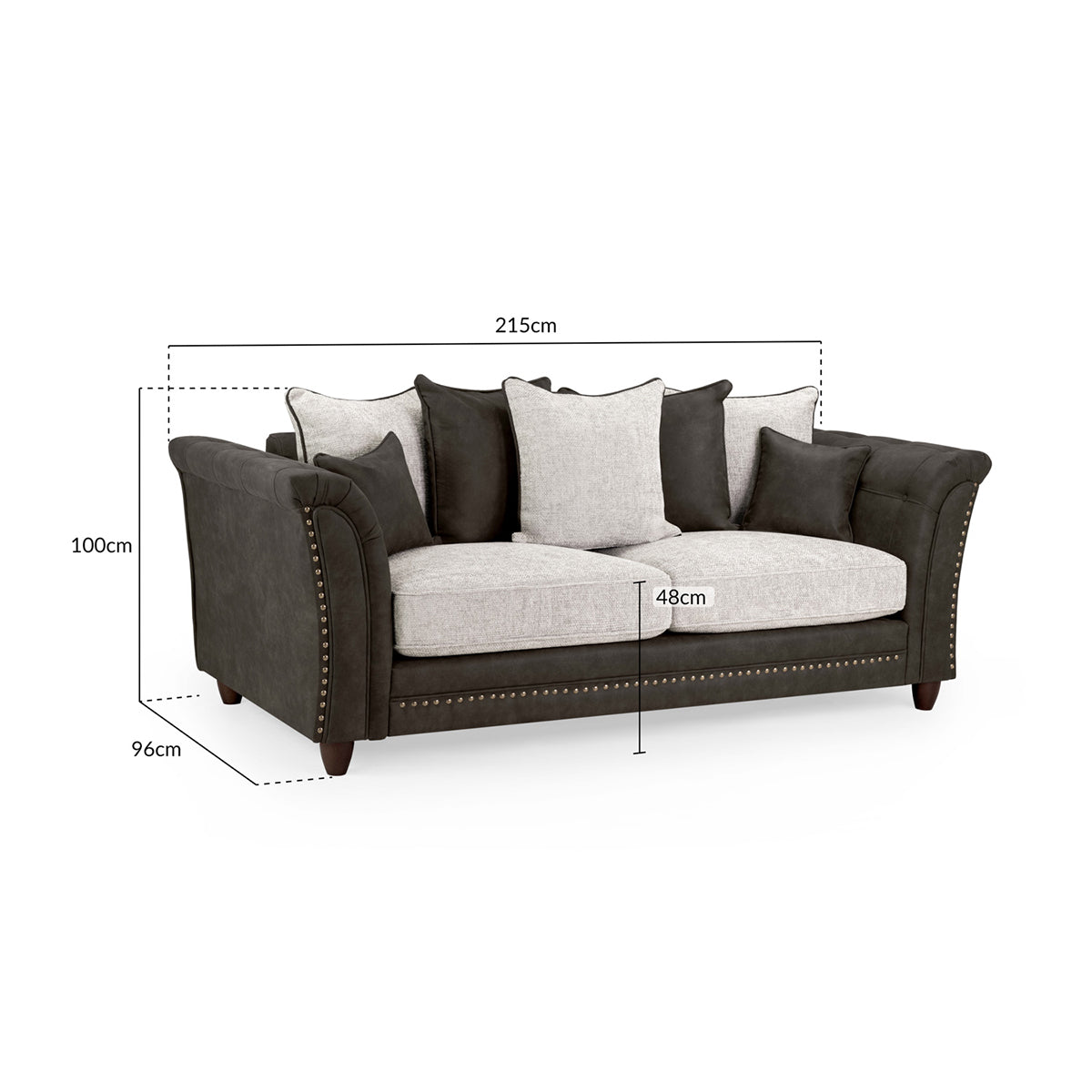 Velvet 3 Seater Sofa - Bella