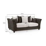 Velvet 3 Seater Sofa - Bella