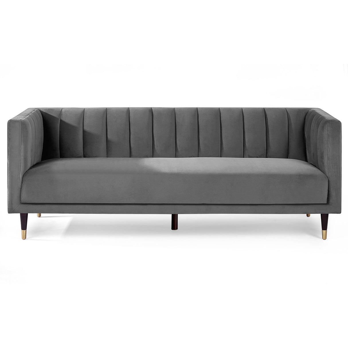 Velvet 3 Seater Sofa Scalloped Back - Salma