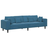 Velvet 4 Seater Sofa With Cushion - Vantage Home
