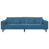Velvet 4 Seater Sofa With Cushion - Vantage Home
