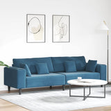 Velvet 4 Seater Sofa With Cushion - Vantage Home