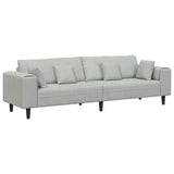 Velvet 4 Seater Sofa With Cushion - Vantage Home