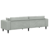 Velvet 4 Seater Sofa With Cushion - Vantage Home