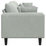 Velvet 4 Seater Sofa With Cushion - Vantage Home