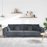 Velvet 4 Seater Sofa With Cushion - Vantage Home