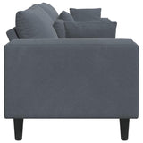 Velvet 4 Seater Sofa With Cushion - Vantage Home