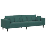 Velvet 4 Seater Sofa With Cushion - Vantage Home