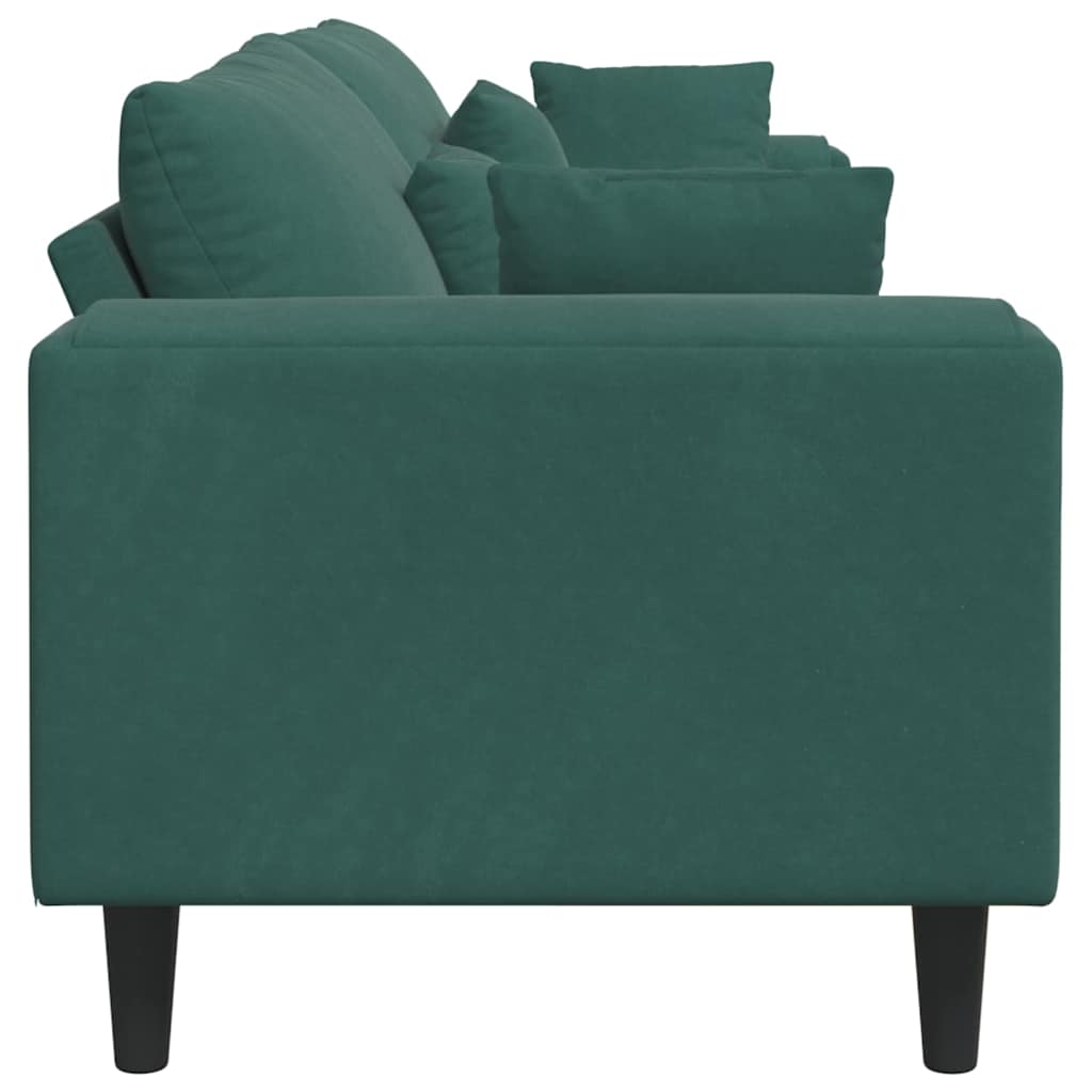 Velvet 4 Seater Sofa With Cushion - Vantage Home