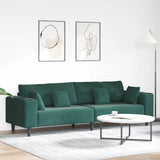 Velvet 4 Seater Sofa With Cushion - Vantage Home