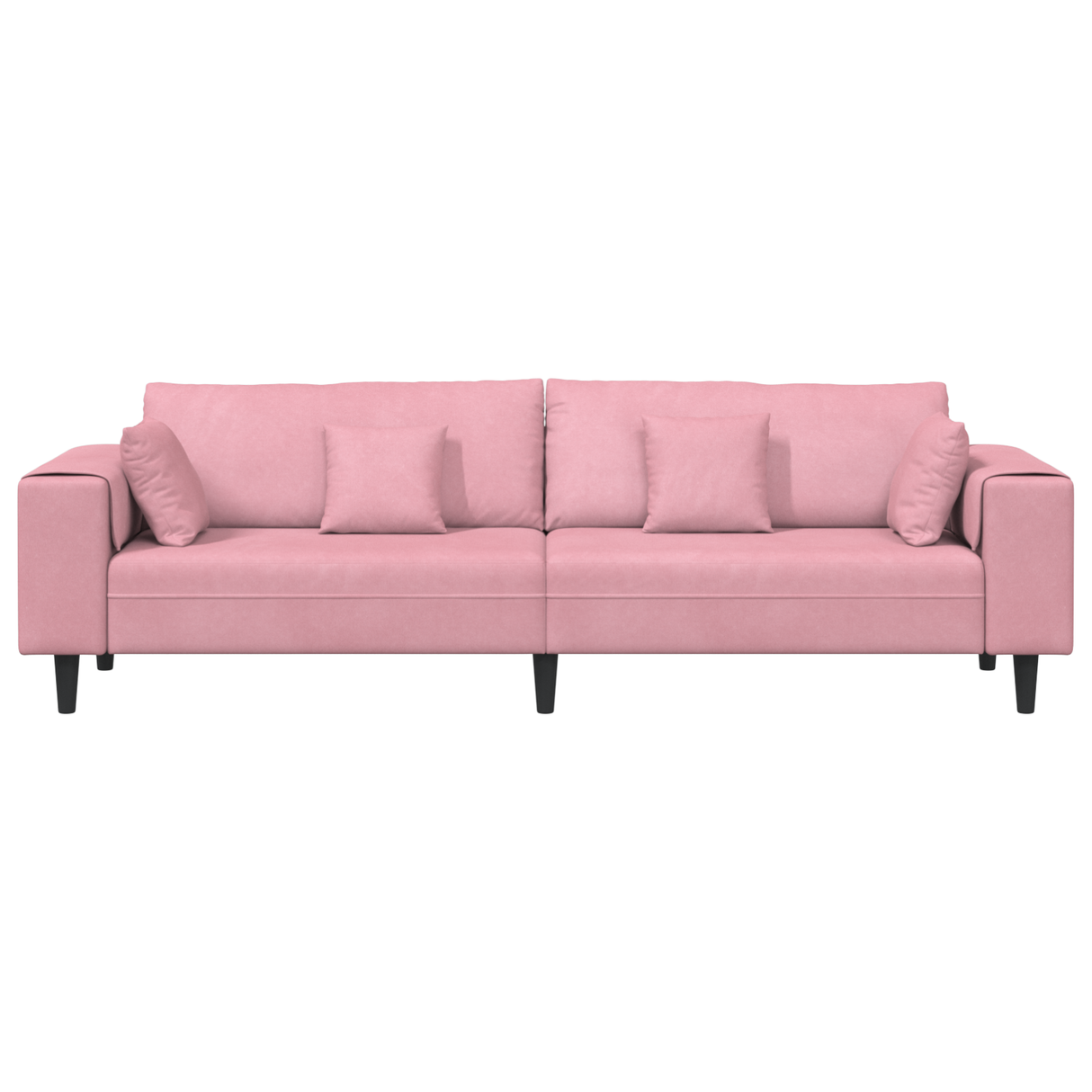 Velvet 4 Seater Sofa With Cushion - Vantage Home