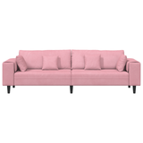 Velvet 4 Seater Sofa With Cushion - Vantage Home
